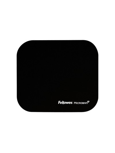 Alfombrilla para raton fellowes con proteccion microban color negro 226x192x3 mm