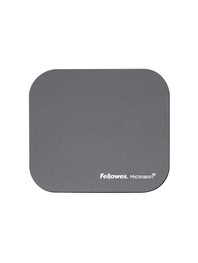 Alfombrilla para raton fellowes con proteccion microban color gris 226x192x3 mm