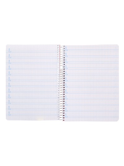 Cuaderno espiral liderpapel din a5 pautaguia tapa blanda 40h 75gr cuadro pautado 5mm color lila