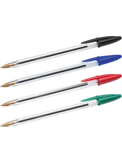 Boligrafo bic cristal mega tubo 16+4 unidades colores surtidos 8 azules / 5 negros / 4 rojos/ 3 verdes