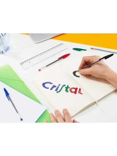 Boligrafo bic cristal mega tubo 16+4 unidades colores surtidos 8 azules / 5 negros / 4 rojos/ 3 verdes
