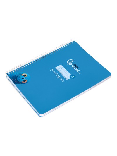 Cuaderno espiral liderpapel din a5 pautaguia tapa blanda 40h 75 gr cuadro pautado 5mm color azul
