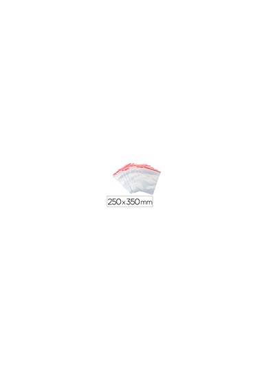 Bolsa plastico autocierre q-connect 250x350 mm paquete de 100 unidades