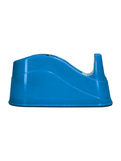 Portarrollo sobremesa q-connect plastico para cintas de 66 mt color azul 220x100x70 mm