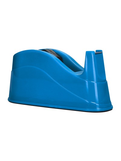 Portarrollo sobremesa q-connect plastico para cintas de 66 mt color azul 220x100x70 mm