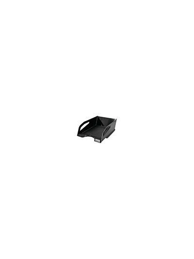 Bandeja sobremesa plastico q-connect gran capacidad con asa negro opaco 386x270x115mm
