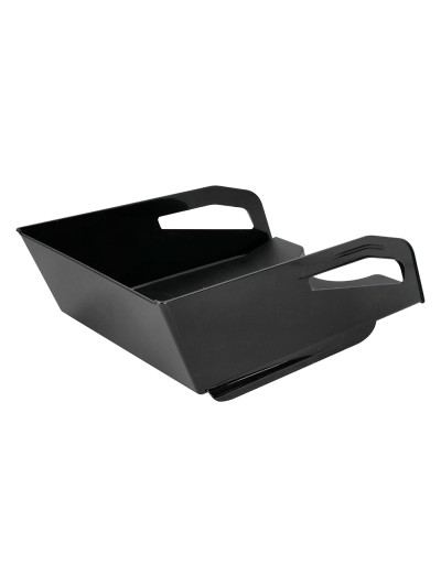 Bandeja sobremesa plastico q-connect gran capacidad con asa negro opaco 386x270x115mm