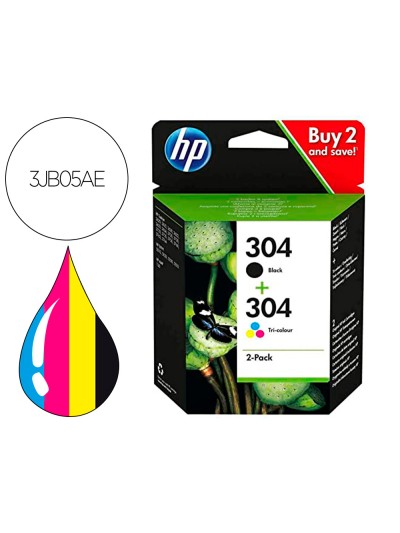 Ink-jet hp 304 3jb05ae deskjet 2620 / 2630 / 3720 / 3730 / 3750 / 3760 / envy 5010 / 5020 / 5030 multipack