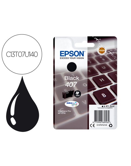 Ink-jet epson 407l clavier wf-4745 series negro 2900 paginas