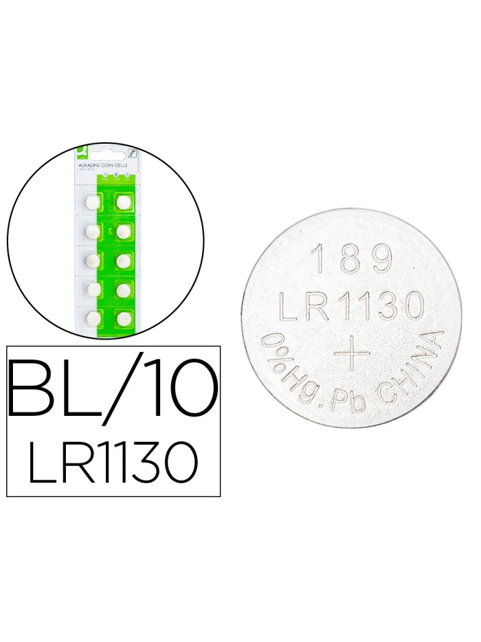 Pila q-connect tipo boton alcalina lr54 1.5v blister de 10 unidades Pila q-connect tipo boton alcalina lr54 1.5v blister de 10 unidades