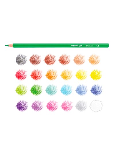 Lapices de colores carioca tita mina 3 mm tubo carton 24 colores surtidos + sacapuntas