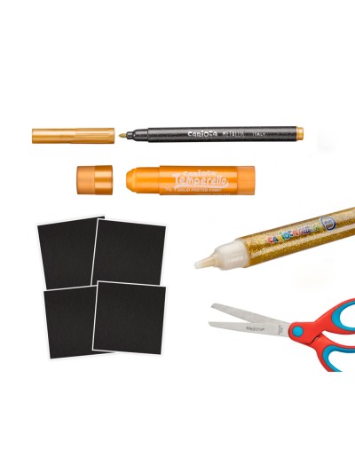 Set de dibujo carioca metallic pop up card creator 3d 17 piezas