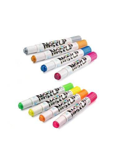 Barra de maquillaje carioca mask up neon / metallic expositor 12 blister de 2 barras colores surtidos