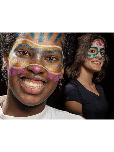 Barra de maquillaje carioca mask up neon / metallic expositor 12 blister de 2 barras colores surtidos