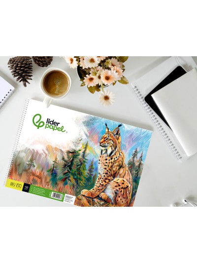 Bloc dibujo liderpapel artistico natura espiral 230x325mm 20 hojas 130g/m2 sin recuadro perforado