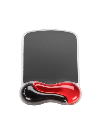 Alfombrilla para raton kensington duo gel con reposamuñecas color negro/rojo 240x182x25 mm