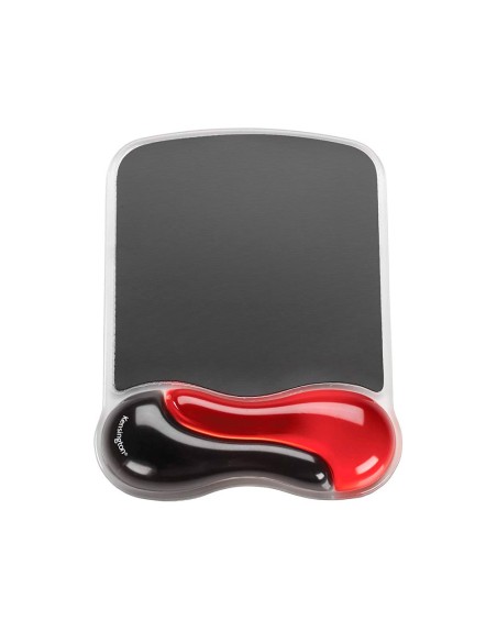 Alfombrilla para raton kensington duo gel con reposamuñecas color negro/rojo 240x182x25 mm