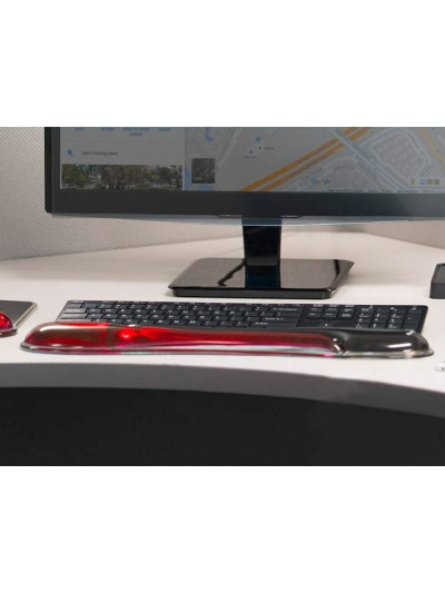 Reposamuñecas kensington duo gel teclado color negro/rojo 240x182x25 mm