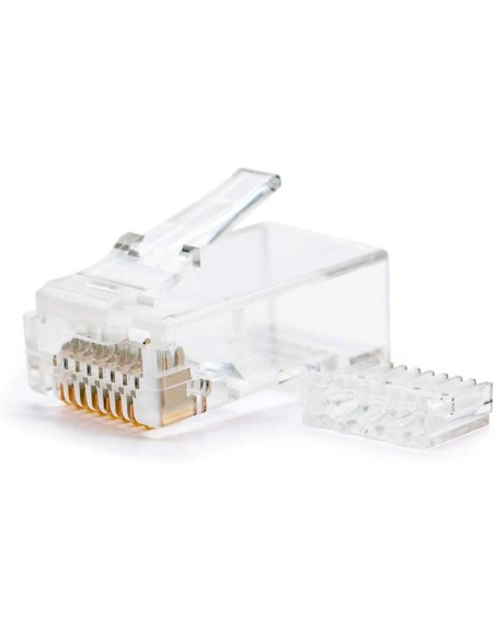 Conector nanocable rj45 8 hilos categoria 6