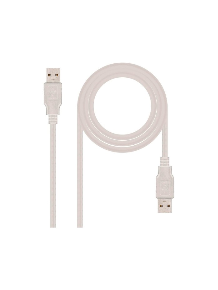 Cable usb nanocable 2.0 tipo a/m-a/m color gris longitud 1 m Cable usb nanocable 2.0 tipo a/m-a/m color gris longitud 1 m