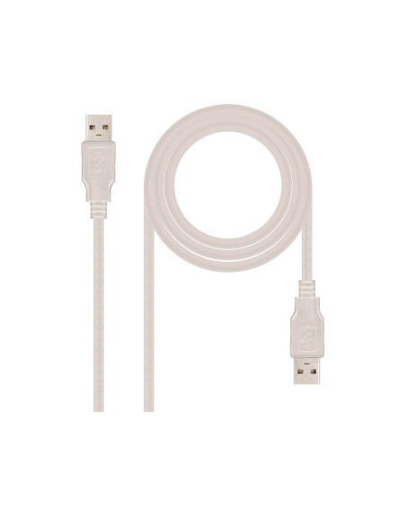 Cable usb nanocable 2.0 tipo a/m-a/m color gris longitud 1 m