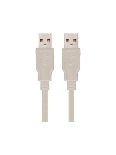 Cable usb nanocable 2.0 tipo a/m-a/m color gris longitud 1 m