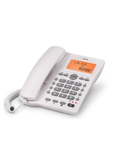 Telefono spc office id sobremesa/mural pantalla retroiluminada con rellamada 2 niveles volumen opcion mute