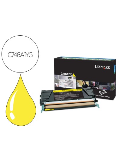 Toner lexmark laser c746a1yg c746 / c748 amarillo 7000 paginas