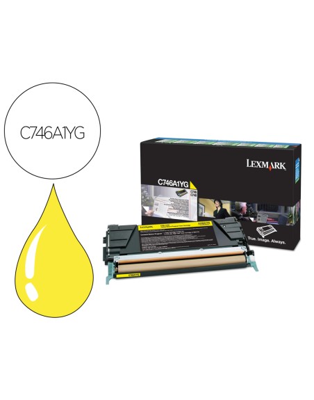Toner lexmark laser c746a1yg c746 / c748 amarillo 7000 paginas