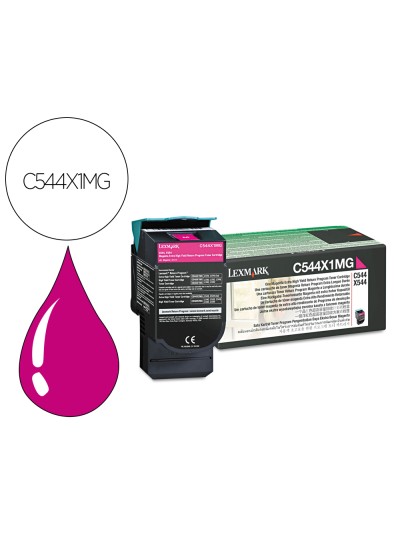 Toner lexmark laser c544 / x544 c544x1mg magenta 4000 paginas