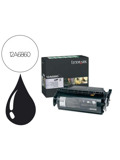 Toner lexmark laser t620 / t622 12a6860 negro 10000 paginas