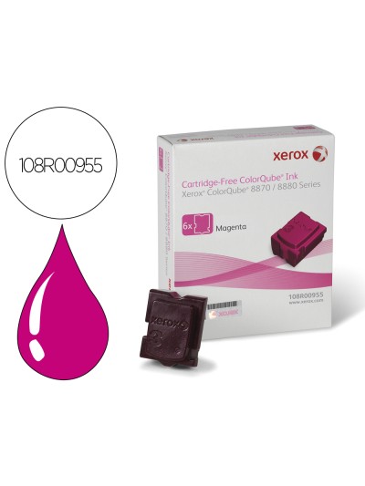 Tinta solida xerox e 8870 / 8880 magenta 17300 paginas pack de 6 unidades