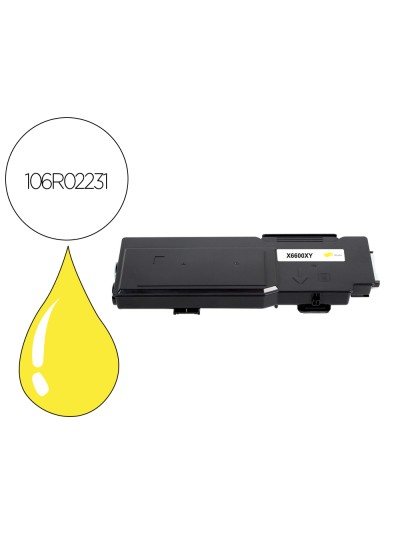 Tinta solida xerox phaser 6600 workcentre / 6605 amarillo 6000 paginas
