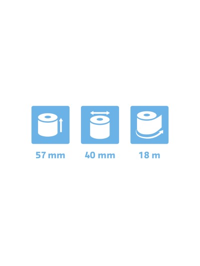 Rollo sumadora exacompta termico 57x40 mm 55 g/m2 sin bpa