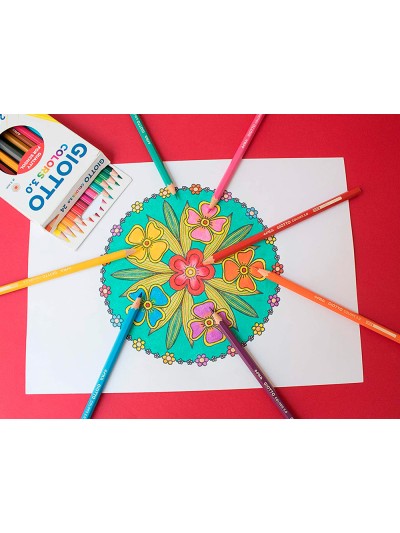 Lapices de colores giotto colors 3.0 mina 3 mm caja de 24 colores surtidos
