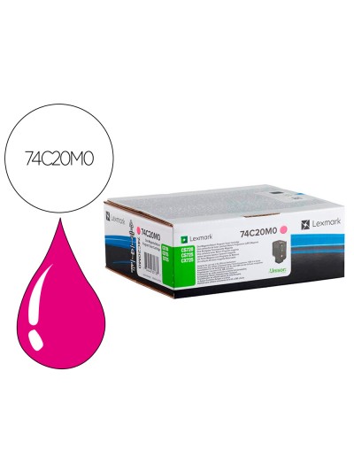 Toner lexmark laser 74c20m0 cx725de / cs720de / cs725de magenta 3000 paginas