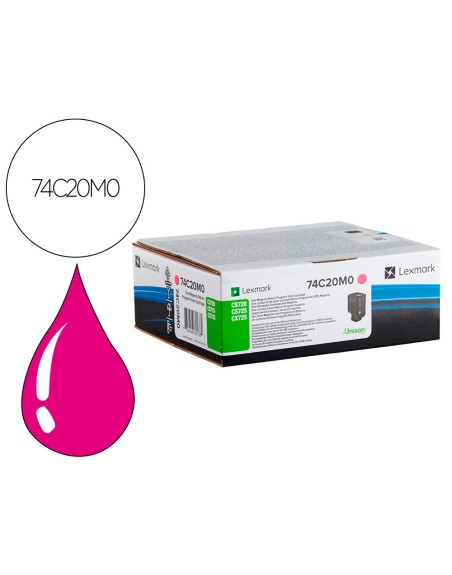Toner lexmark laser 74c20m0 cx725de / cs720de / cs725de magenta 3000 paginas