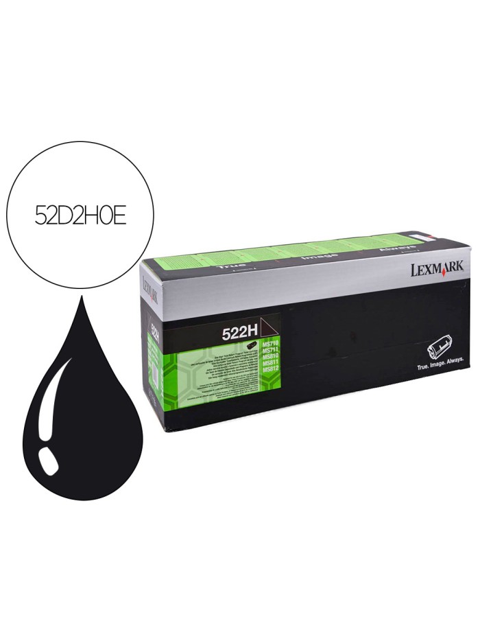 Toner lexmark laser 522he / 52d2h0e / cx725de / cs720de / cs725de negro 25000 paginas Toner lexmark laser 522he / 52d2h0e / cx725de / cs720de / cs725de negro 25000 paginas
