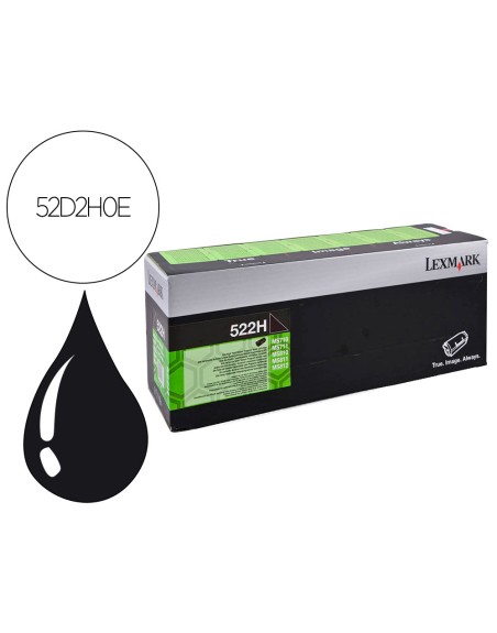 Toner lexmark laser 522he / 52d2h0e / cx725de / cs720de / cs725de negro 25000 paginas