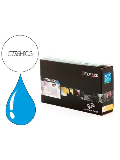 Toner laser lexmark c736h1cg 10000 paginas