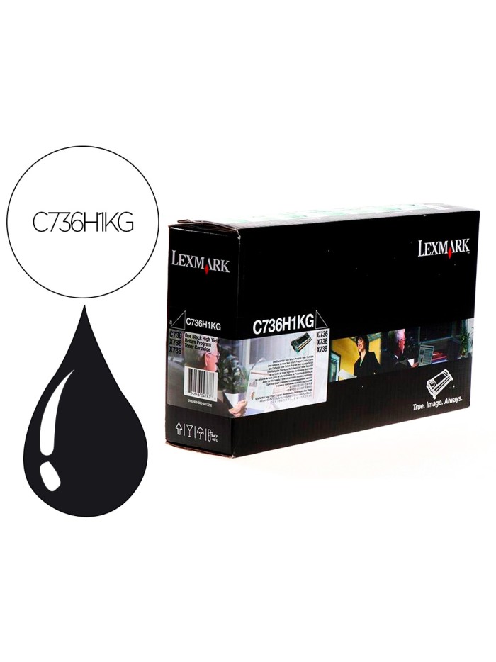 Toner laser lexmark c736h1kg 12000 paginas Toner laser lexmark c736h1kg 12000 paginas