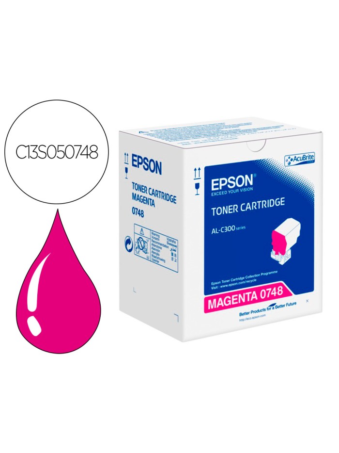 Toner epson c13s050748 magenta 8800 paginas Toner epson c13s050748 magenta 8800 paginas
