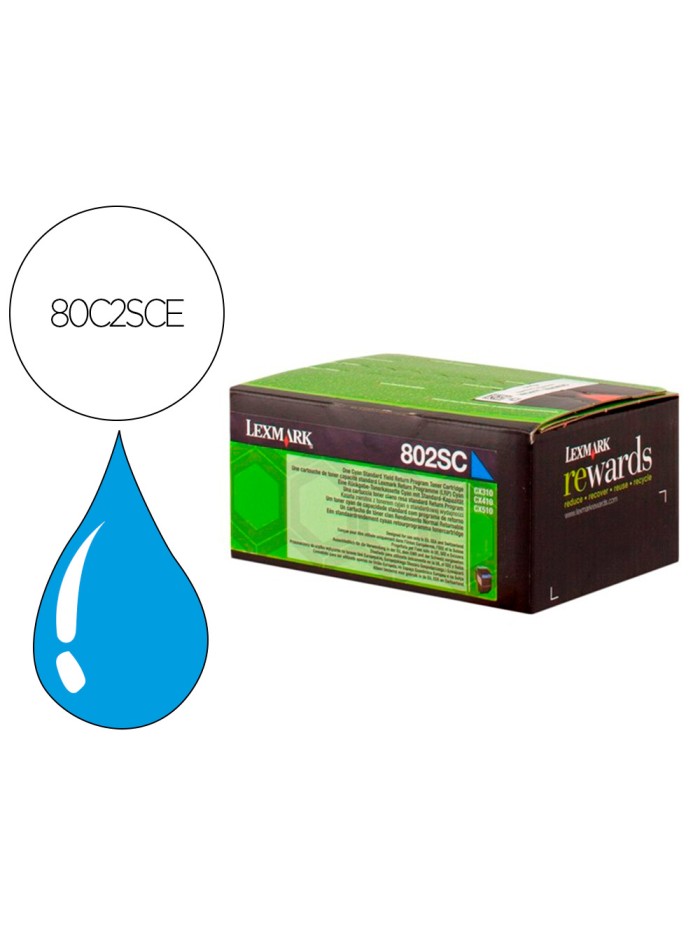 Toner laser lexmark 80c2sce cian 2000 paginas Toner laser lexmark 80c2sce cian 2000 paginas
