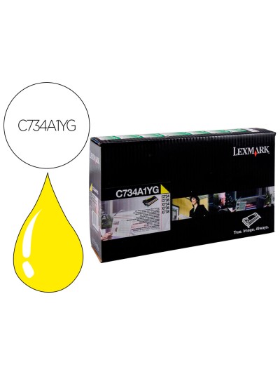 Toner laser lexmark c734 amarillo 6000 paginas