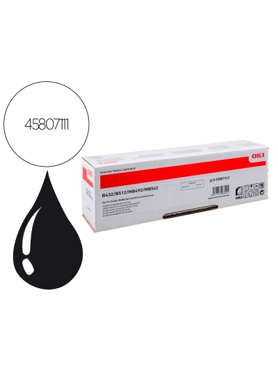 Toner oki n45807111 negro 12000 paginas