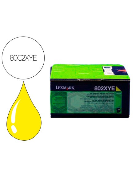 Toner laser lexmark 80c2xye amarillo 4000 paginas