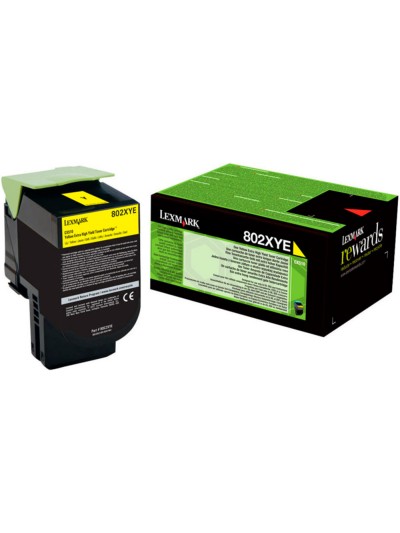 Toner laser lexmark 80c2xye amarillo 4000 paginas