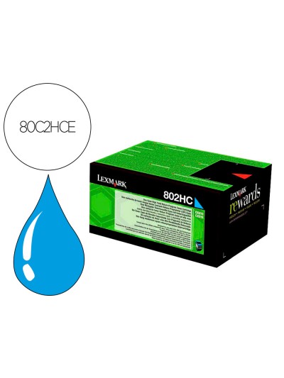 Toner laser lexmark 80c2hce cian 3000 paginas