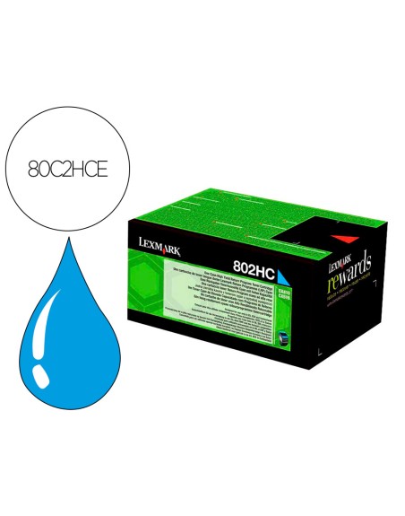 Toner laser lexmark 80c2hce cian 3000 paginas