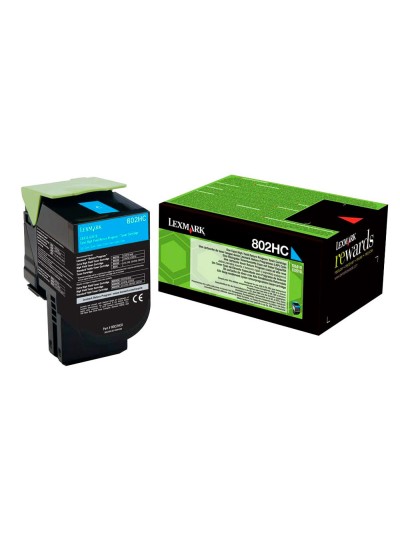 Toner laser lexmark 80c2hce cian 3000 paginas